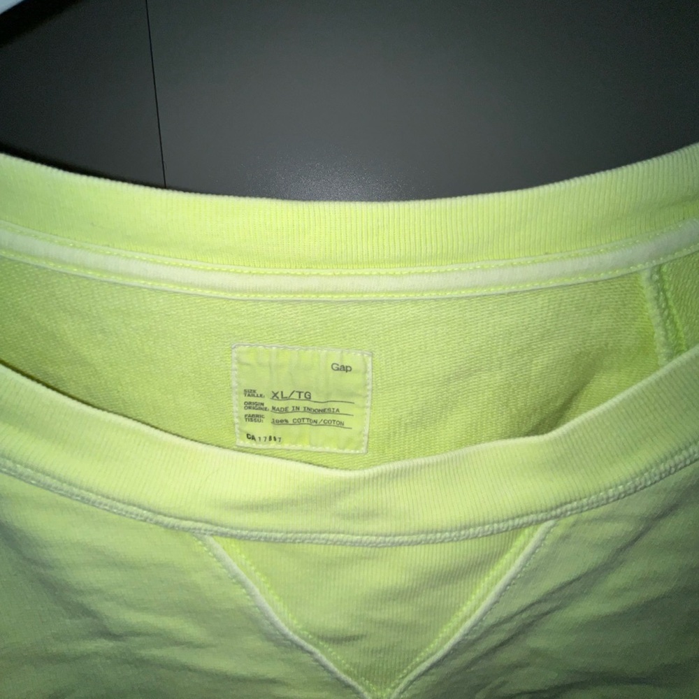 GAP Neon Yellow Sweatshirt - Picture 4 of 4